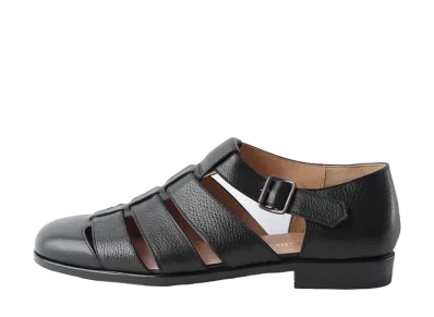 F.LLI Giacometti Ghurka Shoes Cow Leather "Black" FG166