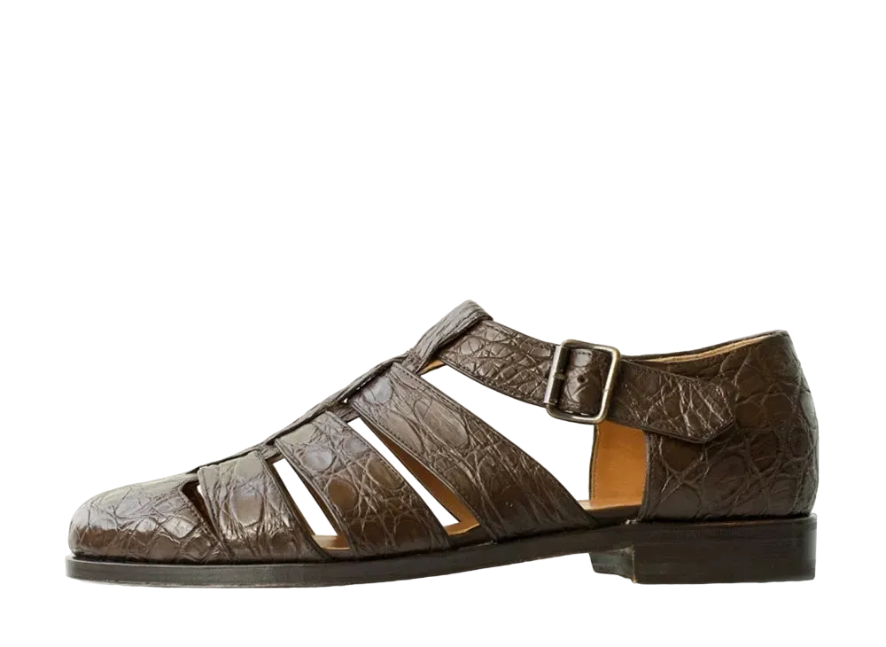 F.LLI Giacometti Ghurka Shoes Arigeta Leather "Dark Brown" FG166