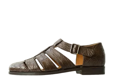 F.LLI Giacometti Ghurka Shoes Arigeta Leather "Dark Brown" FG166