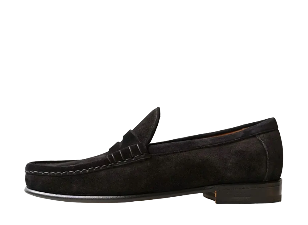 F.LLI Giacometti Penny Loafer Reverse Calf "Black" FG292