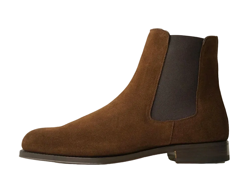 F.LLI Giacometti Side Gore Boots Reverse Calf "Brown" FG373