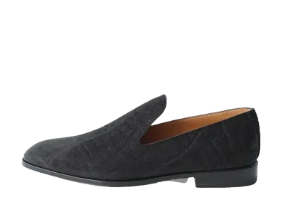 F.LLI Giacometti Slip-On Shoes Elefant Leather "Black" FG417