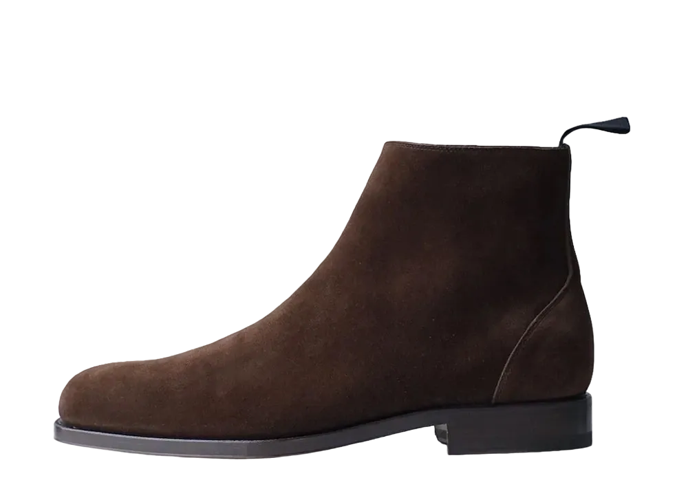 F.LLI Giacometti Zip Boot Reverse Calf "Brown" FG469
