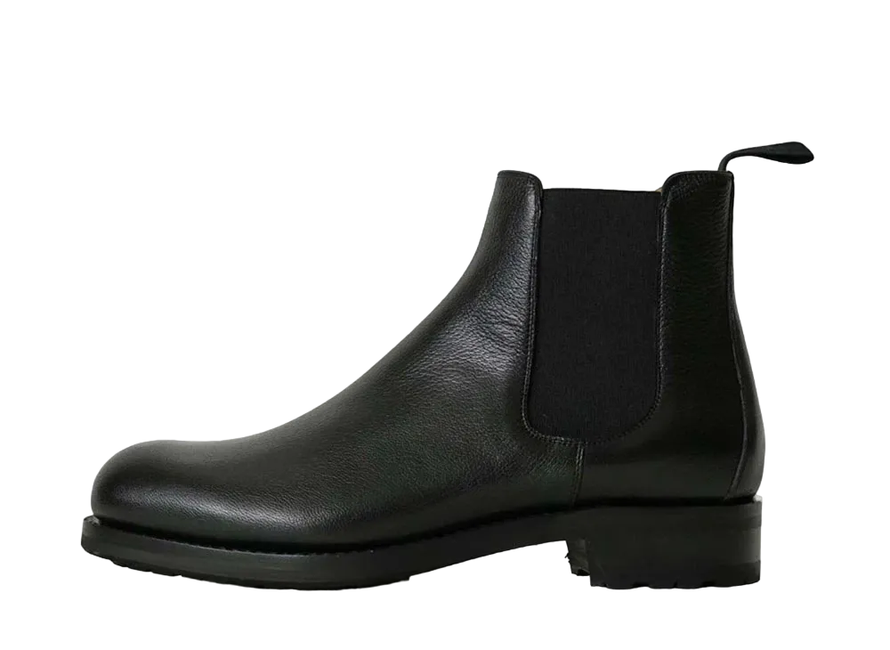F.LLI Giacometti Side Gore Boots Goat Leather "Black" FG529
