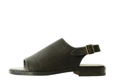 F.LLI Giacometti Open Toe Sandal Elefant Leather "Black" FG548