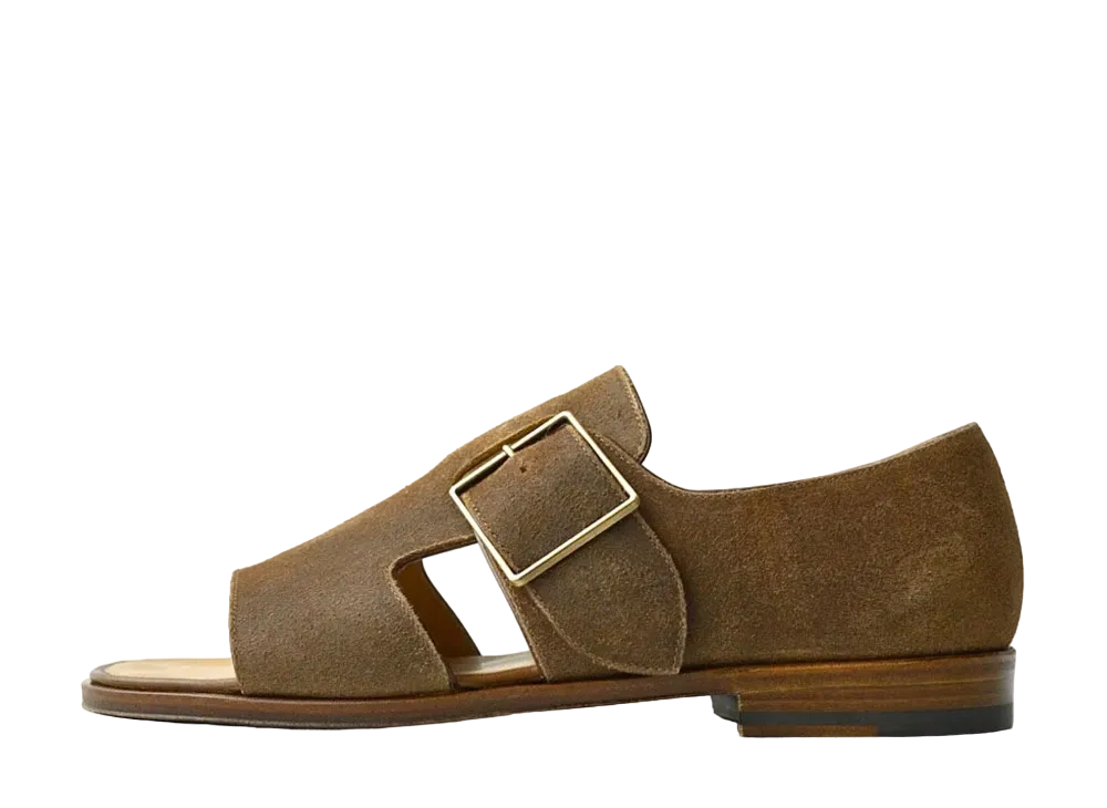 F.LLI Giacometti Open Toe Sandales Vachetta Leather "Chestnuts" FG586