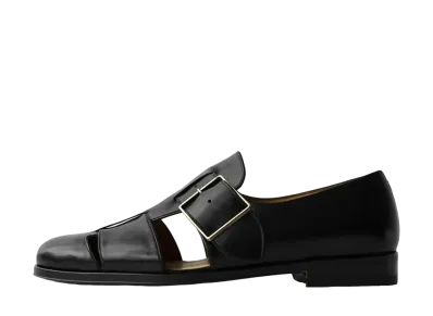 F.LLI Giacometti Ghurka Shoes French Calf Leather "Black" FG592