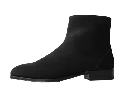 F.LLI Giacometti Zip Up Boots Velvina "Nero" FG598