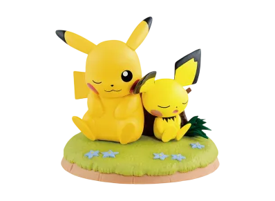 BANPRESTO "KUTSUROGI TIME" -Pokemon- Pikachu & Pichu Figures