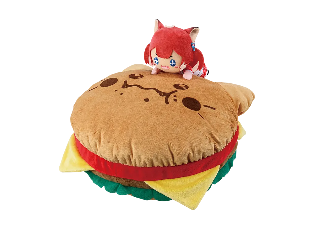 BANDAI "Ichiban Kuji" -Akami Karubi- A Prize Karubi Assault * Hamburger Cushion