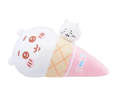 BANDAI "Ichiban Kuji" -Chikawa ~SWEETS SHOP~- Last One Prize Large Ice Cream Happiness Cushion