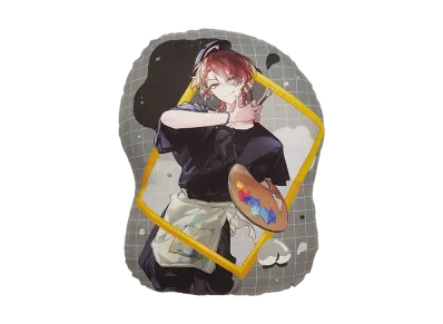 BANDAI "Ichiban Kuji" -Colorful Peach Powerful Art- J Prize Uri Art Cushion