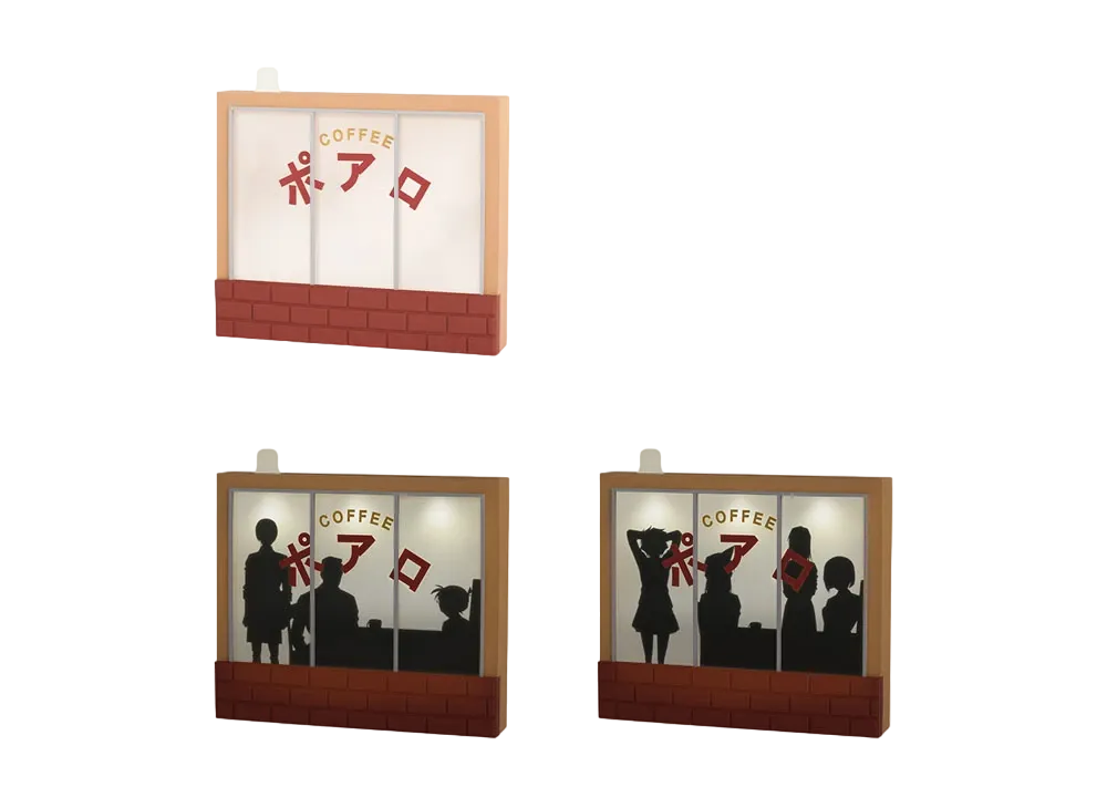 BANDAI "Ichiban Kuji" -Ichiban Labo Detective Conan FILE.2- B Prize Cafe Poirot Shadow Puppet Style Light