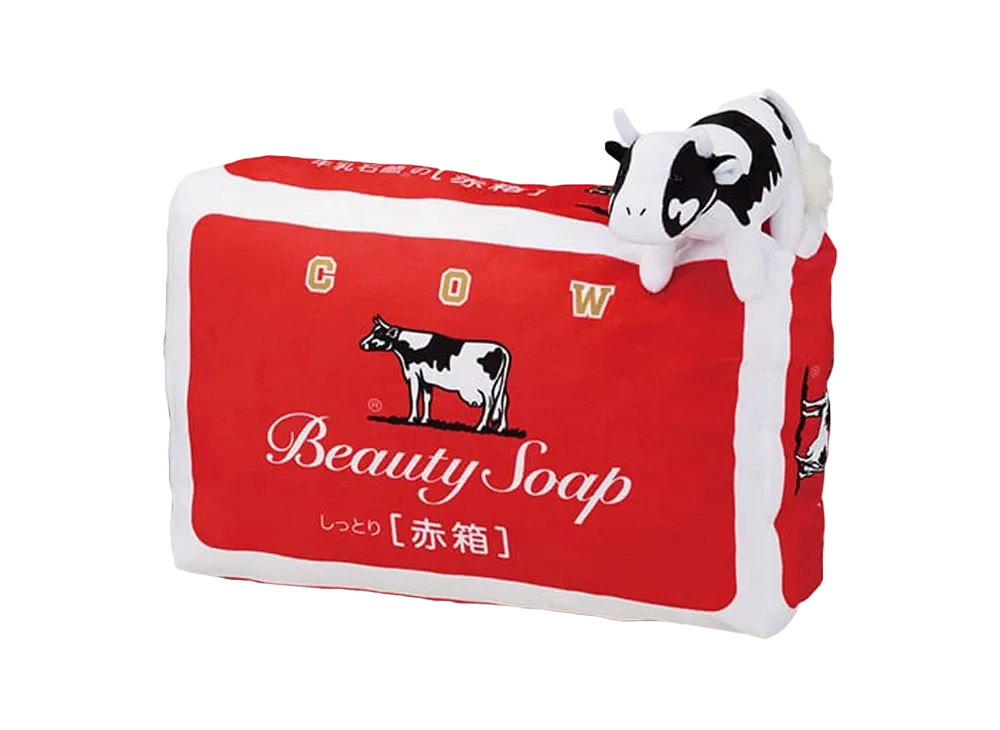 BANDAI "Ichiban Kuji" -Cow Brand Soap- Last One Prize Cow Brand Soap Red Box Cushion