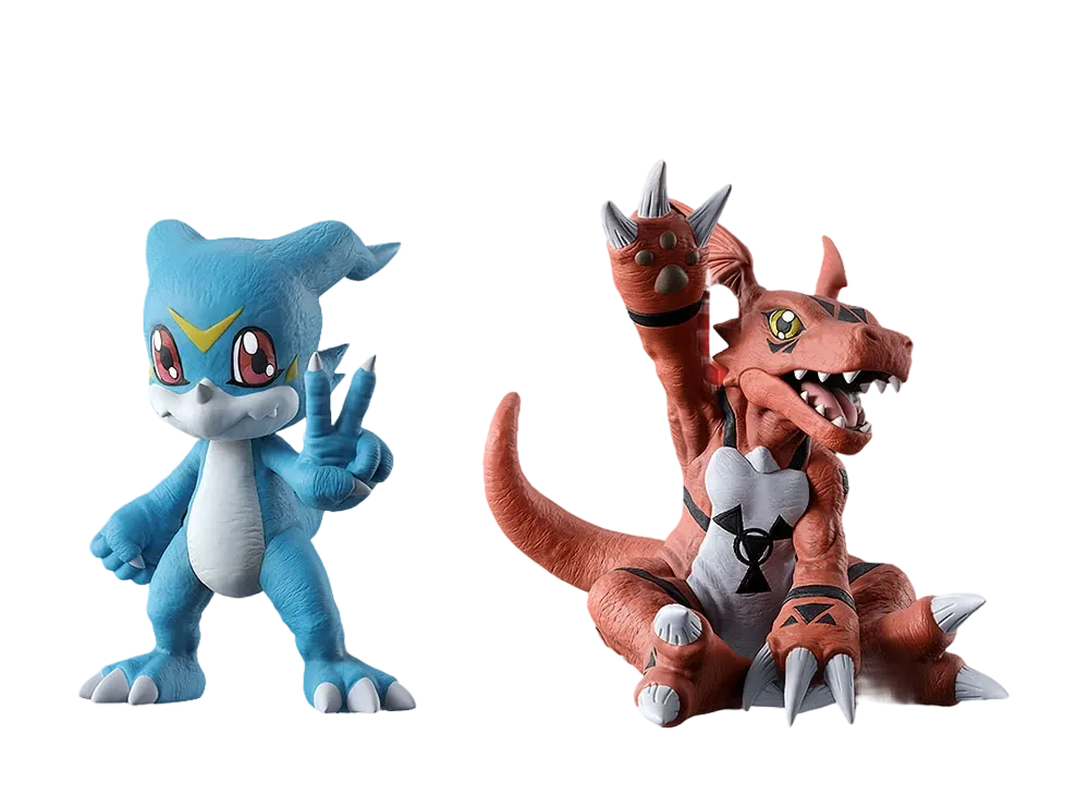 BANDAI "Ichiban Kuji" -"Digimon" Series -Two powers that emit light-- C Prize Veemon & Guilmon figure