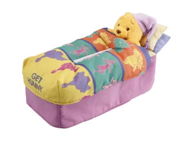 BANDAI "Ichiban Kuji" -"Winnie the Pooh" Colorful Dreams- Last One Prize Winnie the Pooh's slightly uneasy futon tissue case Last One ver.