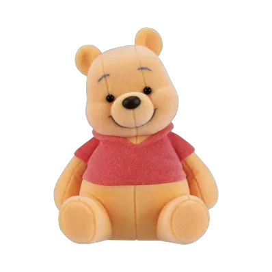 BANDAI "Ichiban Kuji" -Winnie the Pooh 100th Anniversary- C Prize Winnie the Pooh plush toy-style flocked figure