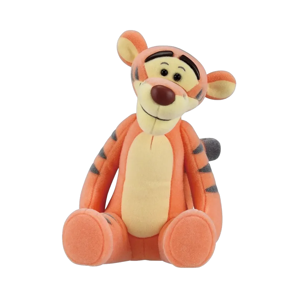 BANDAI "Ichiban Kuji" -Winnie the Pooh 100th Anniversary- F Prize Tigger plush toy-style flocked figure