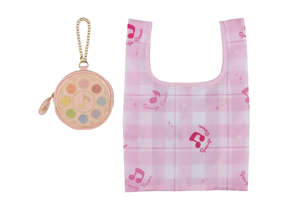 BANDAI "Ichiban Kuji" -Ojamajo Doremi ~WELCOME MAHO-do~- C Prize Apprentice Tap Pouch (Pastel Color Version) & Eco Bag