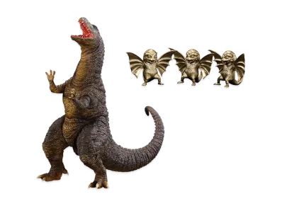 BANDAI "Ichiban Kuji" -Godzilla Giant Monster Legend G- C Prize Godzillasaurus Figure with Minidrat Figure