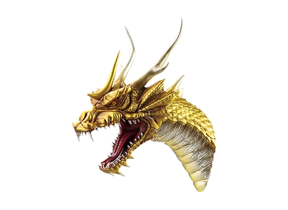 BANDAI "Ichiban Kuji" -Godzilla Giant Monster Legend G- G Prize Monster Head Magnet King Ghidorah (1999)
