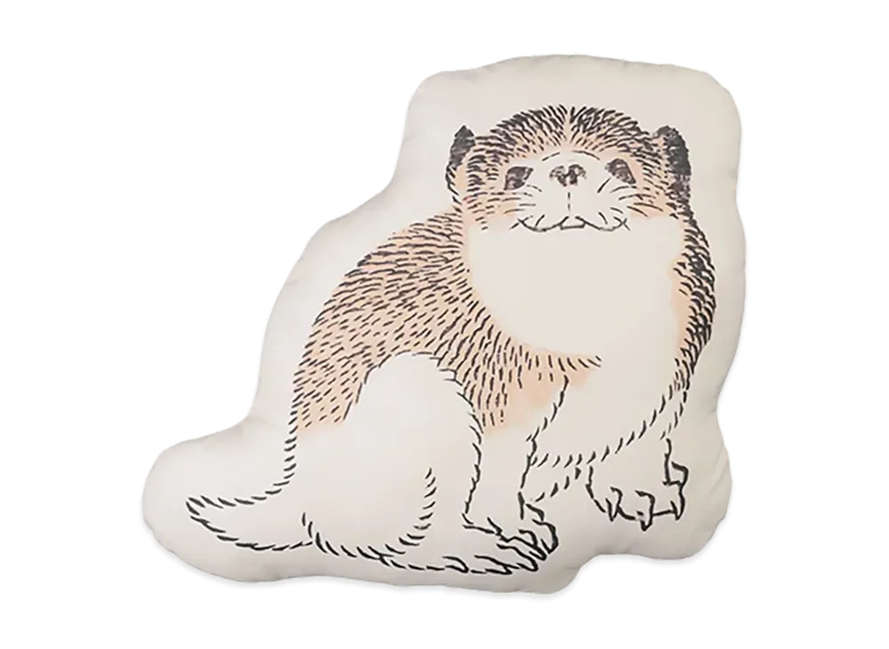 BANDAI "Ichiban Kuji" -Katsushika Hokusai- D Prize Hokusai Manga Animal Mini Cushion Puppy