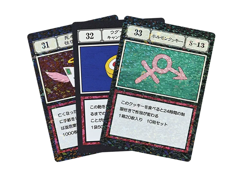 BANDAI "Ichiban Kuji" -HUNTERxHUNTER GREED ISLAND 2- L Prize G.I. Designated Pocket Card Postcard to the Deceased / Nightingale Candy / Hormone Cookies [31][32][33]