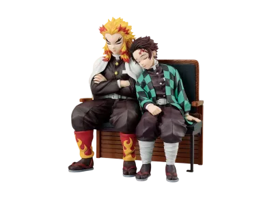 BANDAI "Ichiban Kuji" -Demon Slayer: Kimetsu no Yaiba ~Connected Trajectories~- B Prize Revible Moment Tanjiro Kamado & Kyojuro Rengoku