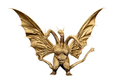 BANDAI "Ichiban Kuji" -"Godzilla vs. King Ghidorah" ~Super Dragon Monster King Ghidorah~- A Prize King Ghidorah (1991) MAGNUVIS