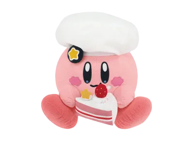 BANDAI "Ichiban Kuji" -Kirby of the Stars Kirby Cafe PETIT- A Prize Mogu Mogu Pink Shortcake Plush