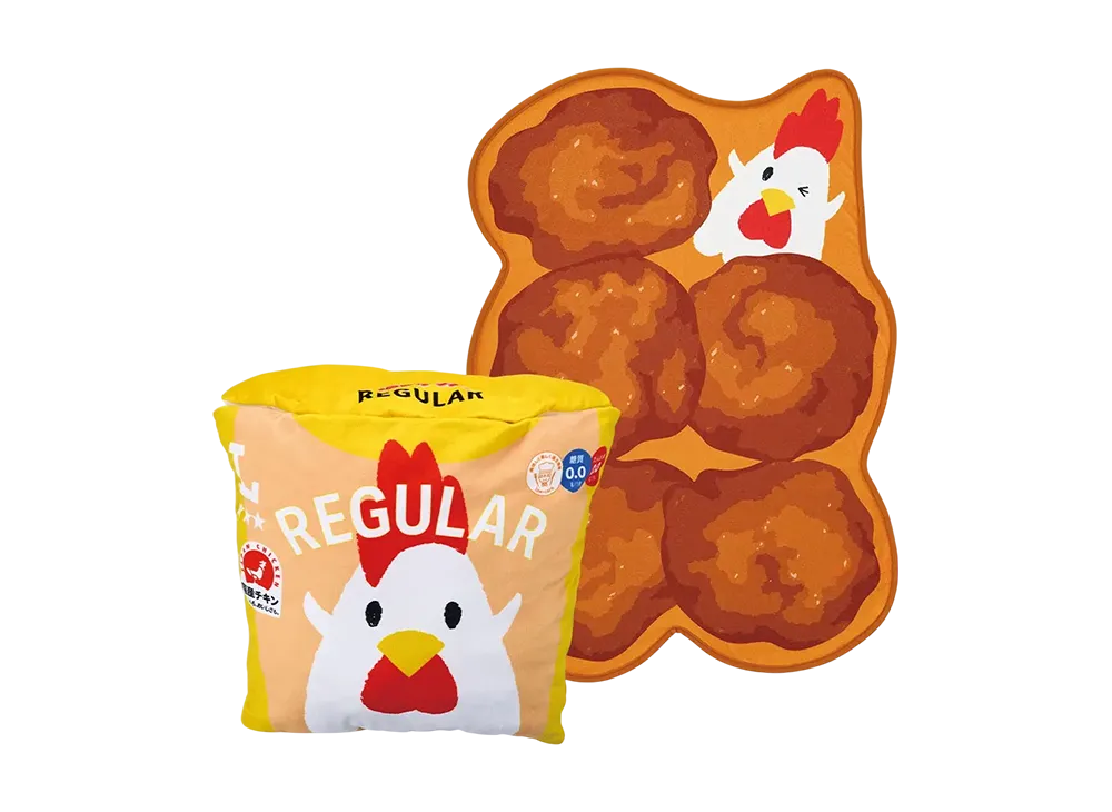 BANDAI "Ichiban Kuji" -LAWSON ~50th Anniversary~- B Prize Karaage-kun Blanket-in-Cushion