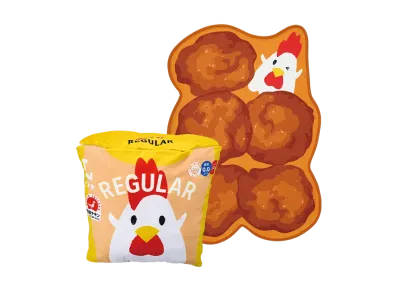 BANDAI "Ichiban Kuji" -LAWSON ~50th Anniversary~- B Prize Karaage-kun Blanket-in-Cushion