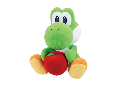 BANDAI "Ichiban Kuji" -Super Mario with YOSHI- A Prize Yoshi plush toy with apple