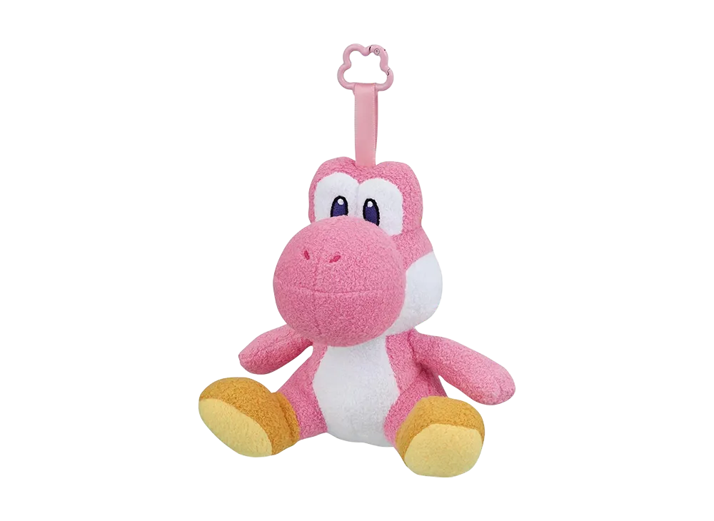 BANDAI "Ichiban Kuji" -Super Mario with YOSHI- B Prize Colorful Yoshi Plush Mascot (Pink)