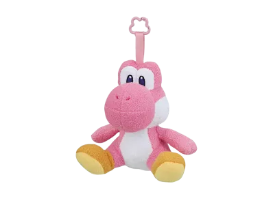 BANDAI "Ichiban Kuji" -Super Mario with YOSHI- B Prize Colorful Yoshi Plush Mascot (Pink)