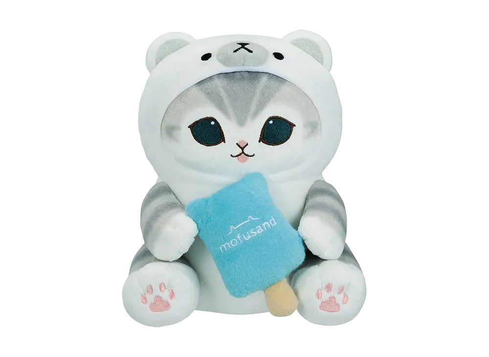 BANDAI "Ichiban Kuji" -mofusand ~Cool and Relaxing Time~- A Prize Polar Bear Nyan Ice Cream Plush