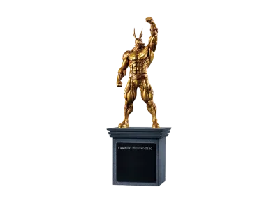 BANDAI "Ichiban Kuji" -My Hero Academia Conflicting Feelings- F Prize Bronze Statue All Might MASTERELIVE COLLECTION