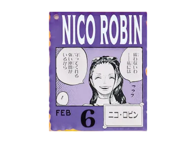 BANDAI "Ichiban Kuji" -ONE PIECE BASE SHOP Lottery 366DAYS OF BIRTHDAYS- Birth Month January-March Shin Colors Acrylic Block Charm Prize 2/6 Nico Robin