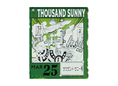 BANDAI "Ichiban Kuji" -ONE PIECE BASE SHOP Lottery 366DAYS OF BIRTHDAYS- Birth Month January-March Shin Colors Acrylic Block Charm Prize 3/25 Thousand Sunny