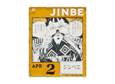 BANDAI "Ichiban Kuji" -ONE PIECE BASE SHOP Lottery 366DAYS OF BIRTHDAYS- Birth Month January-March Me Colors Acrylic Block Charm Prize 4/2 Jimbe