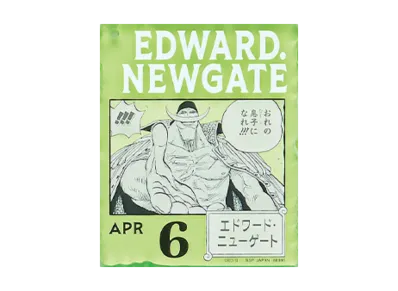 BANDAI "Ichiban Kuji" -ONE PIECE BASE SHOP Lottery 366DAYS OF BIRTHDAYS- Birth Month January-March Me Colors Acrylic Block Charm Prize 4/6 Edward Newgate