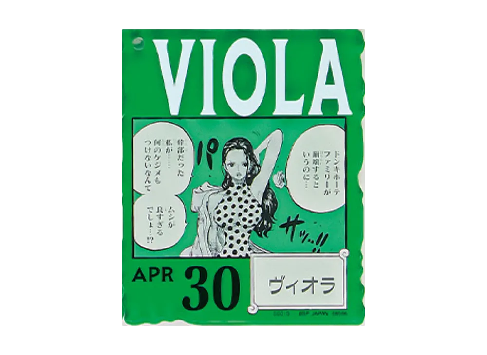 BANDAI "Ichiban Kuji" -ONE PIECE BASE SHOP Lottery 366DAYS OF BIRTHDAYS- Birth Month January-March Me Colors Acrylic Block Charm Prize 4/30 Violet