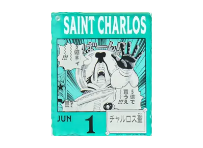 BANDAI "Ichiban Kuji" -ONE PIECE BASE SHOP Lottery 366DAYS OF BIRTHDAYS- Birth Month January-March Me Colors Acrylic Block Charm Prize 6/1 Saint Charlos