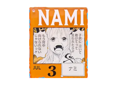 BANDAI "Ichiban Kuji" -ONE PIECE BASE SHOP Lottery 366DAYS OF BIRTHDAYS- Birth Month January-March Ryo Colors Acrylic Block Charm Prize 7/3 Nami