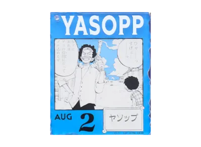 BANDAI "Ichiban Kuji" -ONE PIECE BASE SHOP Lottery 366DAYS OF BIRTHDAYS- Birth Month January-March Ryo Colors Acrylic Block Charm Prize 8/2 Yasopp