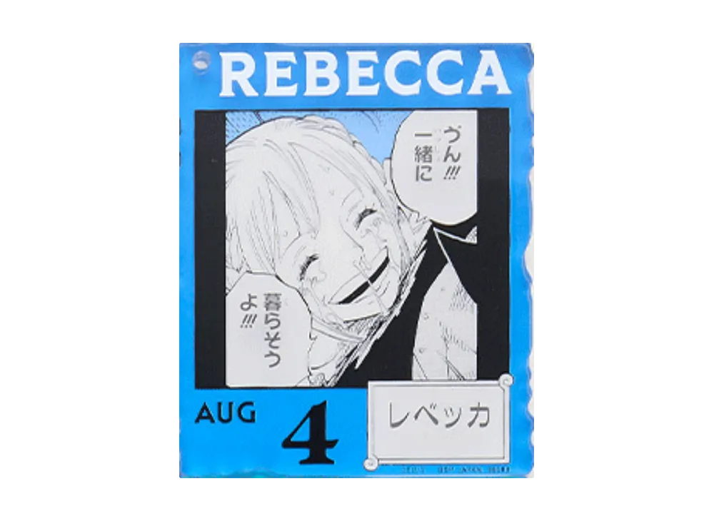BANDAI "Ichiban Kuji" -ONE PIECE BASE SHOP Lottery 366DAYS OF BIRTHDAYS- Birth Month January-March Ryo Colors Acrylic Block Charm Prize 8/4 Rebecca
