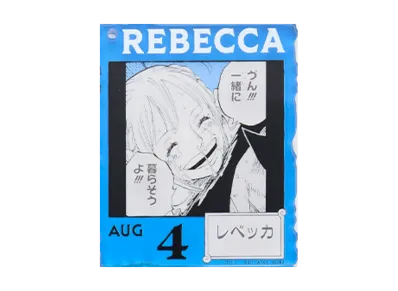 BANDAI "Ichiban Kuji" -ONE PIECE BASE SHOP Lottery 366DAYS OF BIRTHDAYS- Birth Month January-March Ryo Colors Acrylic Block Charm Prize 8/4 Rebecca