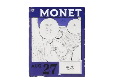 BANDAI "Ichiban Kuji" -ONE PIECE BASE SHOP Lottery 366DAYS OF BIRTHDAYS- Birth Month January-March Ryo Colors Acrylic Block Charm Prize 8/27 Monet
