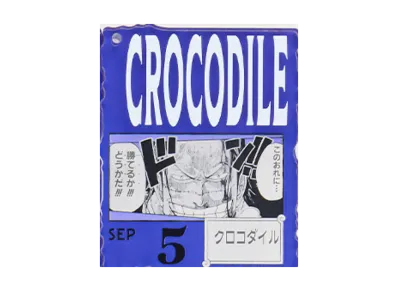 BANDAI "Ichiban Kuji" -ONE PIECE BASE SHOP Lottery 366DAYS OF BIRTHDAYS- Birth Month January-March Ryo Colors Acrylic Block Charm Prize 9/5 Crocodile