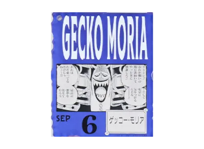 BANDAI "Ichiban Kuji" -ONE PIECE BASE SHOP Lottery 366DAYS OF BIRTHDAYS- Birth Month January-March Ryo Colors Acrylic Block Charm Prize 9/6 Gecko Moria
